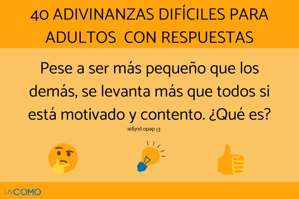 Adivinanzas DIFÍCILES: 40 Ejemplos ¡Con RESPUESTA!