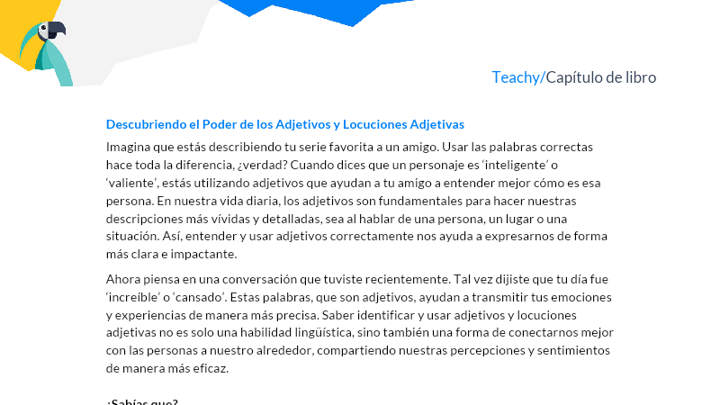 ADJETIVOS ESENCIALES: IMPACTA CON FRASES ADJETIVAS