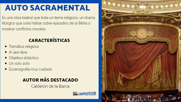AUTO SACRAMENTAL: CARACTERÍSTICAS en MÚSICA y TEATRO
