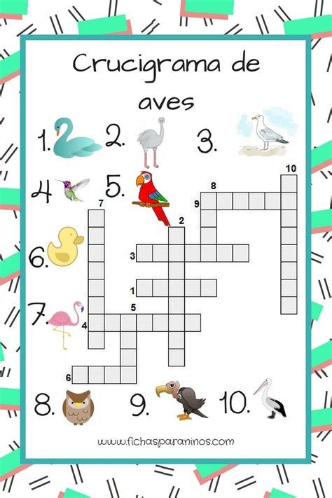 Buscas ejemplos divertidos de crucigramas para aprender