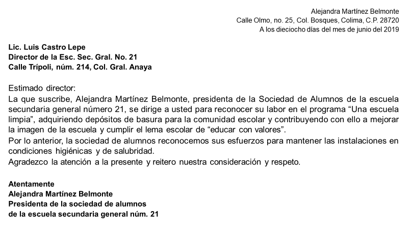 CARTAS FORMAL RESOLVER FÓRMULA: Escribir con ÉXITO