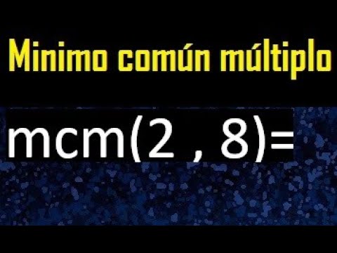Cómo se calcula el Mínimo Común Múltiplo de múltiplos de 2