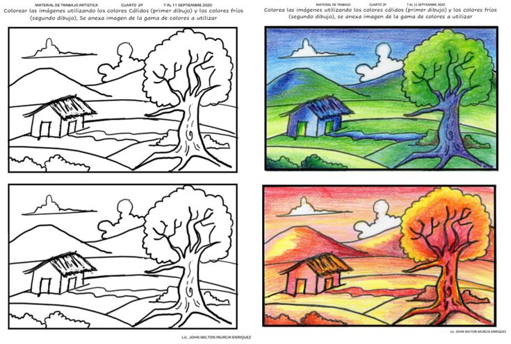 Cómo utilizar colores cálidos y fríos para pintar paisajes
