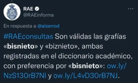 Cuál es la forma correcta: BISNIETO o BIZNIETO en español