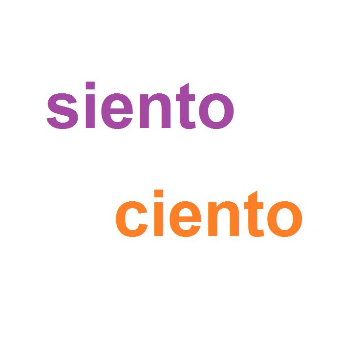Cuál es la forma correcta: CIENTO o SIENTO en español
