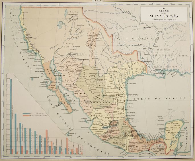 Cuáles eran las características del mapa del Virreinato en su época