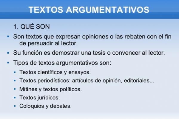 Cuáles son 10 ejemplos de discursos argumentativos disponibles
