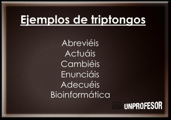Cuáles son 100 ejemplos de palabras fáciles con triptongo