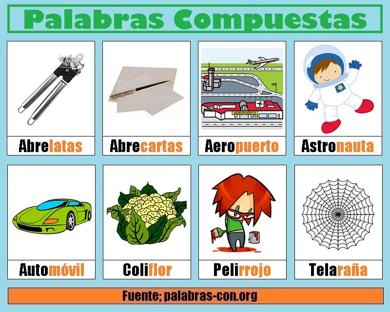Cuáles son 100 ejemplos imprescindibles de palabras compuestas