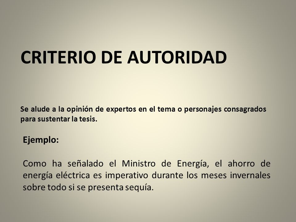 Cuáles son 15 ejemplos de argumento de autoridad en lógica