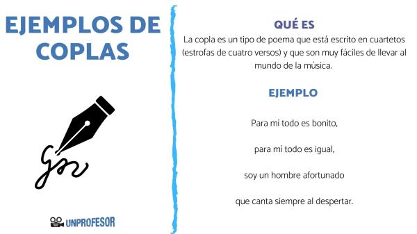 Cuáles son 30 ejemplos de coplas cortas que rimen
