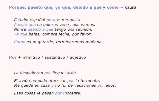 Cuáles son 50 ejemplos clave de oraciones con puesto que
