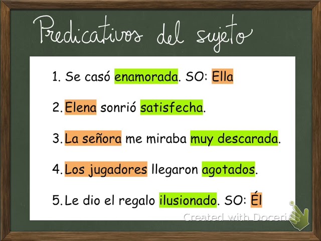 Cuáles son ejemplos impactantes de complemento predicativo