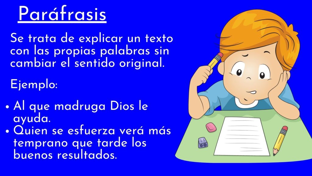 Cuáles son el concepto, tipos y ejemplos clave de paráfrasis