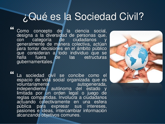 Cuáles son el concepto y características de la sociedad civil