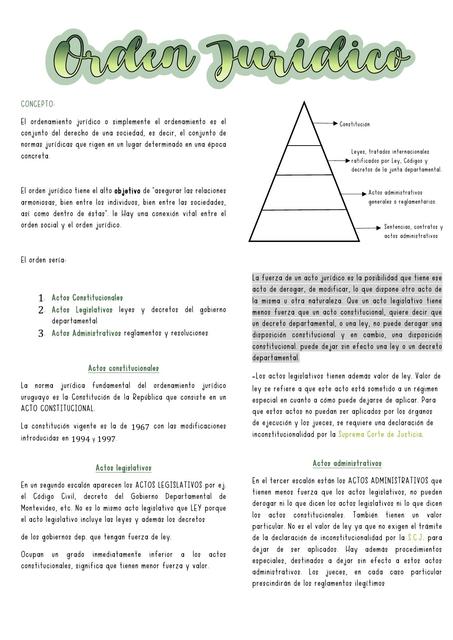 Cuáles son el concepto y las características del orden jurídico