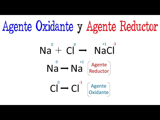 Cuáles son la definición y ejemplos de un agente oxidante