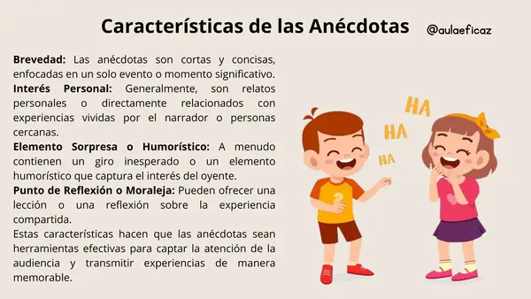 Cuáles son las características y ejemplos de anécdotas personales