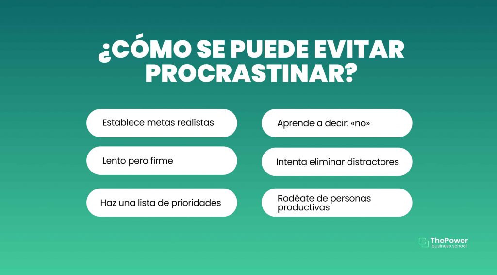 Cuáles son las causas de la procrastinación y cómo evitarla