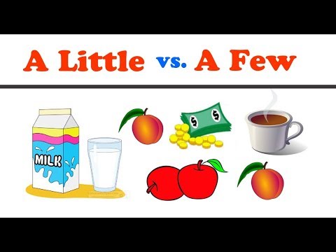 Cuáles son las diferencias entre A LITTLE y A FEW con ejemplos
