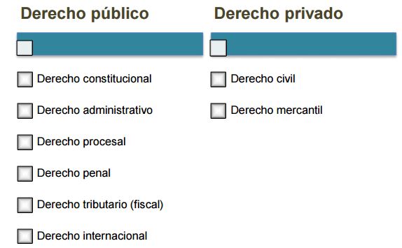 Cuáles son las divisiones y ramas esenciales del derecho hoy