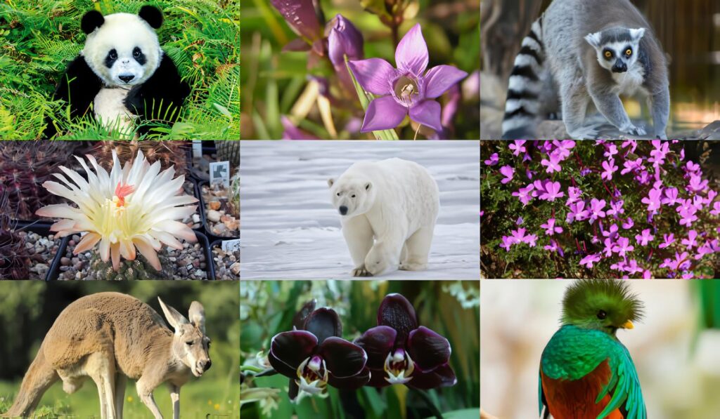 Cuáles son las especies únicas y endémicas del mundo