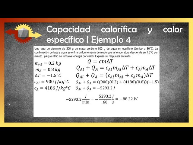 Cuáles son las fórmulas y ejemplos clave del calor específico