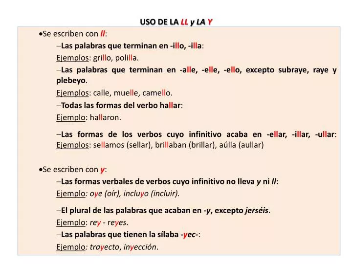 Cuáles son las palabras que terminan en -yo y cómo usarlas