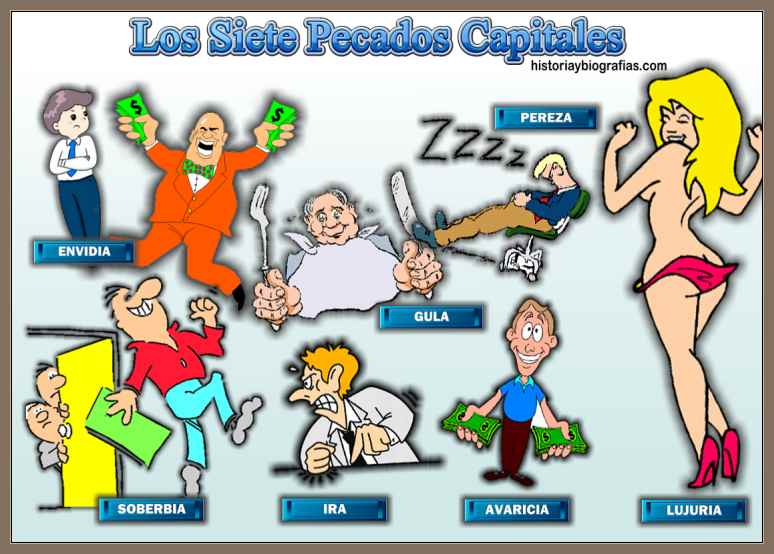 Cuáles son los 7 pecados capitales y qué significan realmente