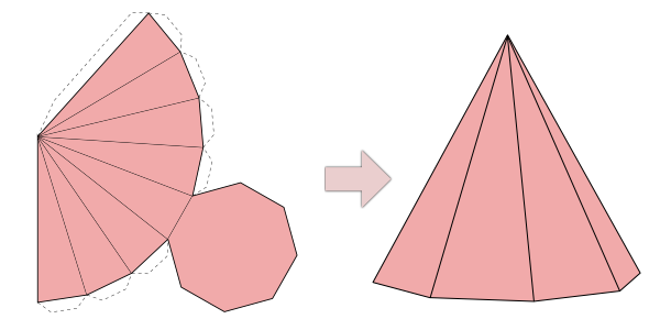 Cuántos vértices tiene una pirámide octagonal y por qué