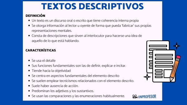 DESCRIPCIÓN TÉCNICA: Ejemplos IMPRESCINDIBLES y CLAROS