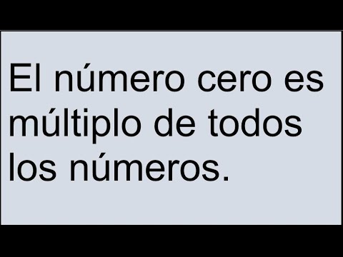 EL CERO: MÚLTIPLO DE TODOS los NÚMEROS importantes