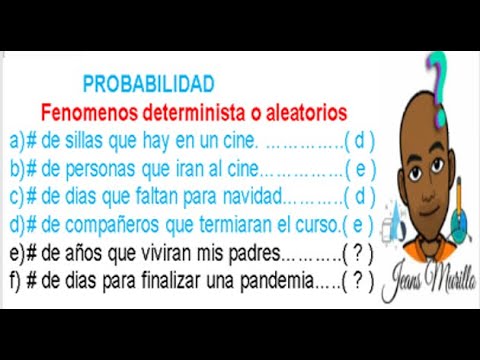 EVENTO DETERMINÍSTICO: Ejemplos de EVENTOS ALEATORIOS
