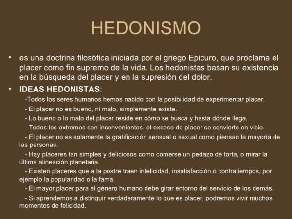 HEDONISMO: CONCEPTO, CARACTERÍSTICAS y REPRESENTANTES