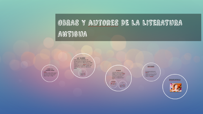 LITERATURA DE LA ANTIGÜEDAD: CARACTERÍSTICAS y OBRA