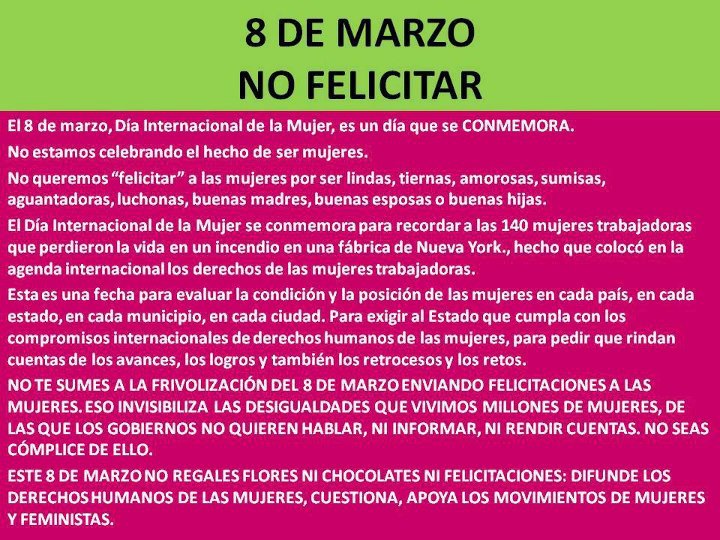 Por qué se conmemora el Día de la Mujer y cuál es su significado