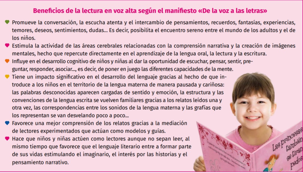 Qué ejemplos y beneficios clave tiene la lectura en voz alta