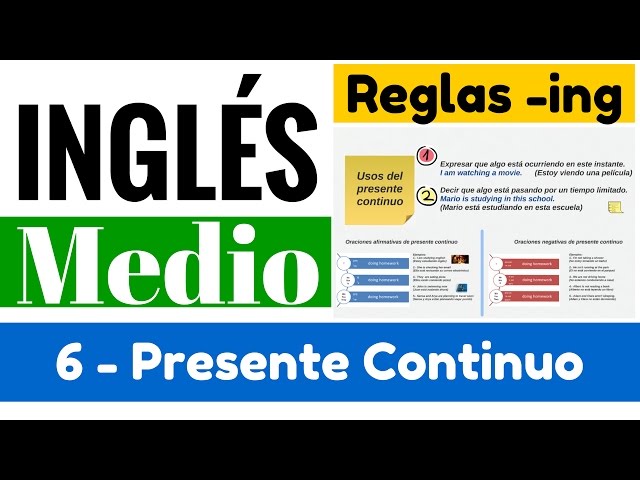 Qué es el presente continuo y cuáles son sus usos esenciales