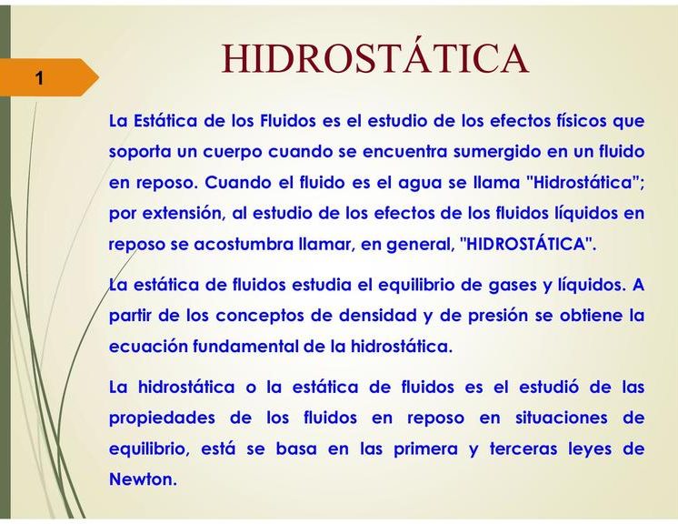 QUÉ ES HIDROSTÁTICA: DEFINICIÓN y APLICACIONES CLAVE