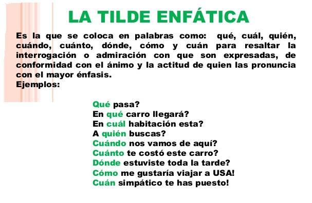 Qué es la acentuación enfática y cuáles son sus ejemplos