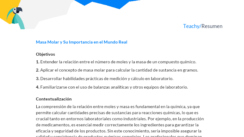 Qué es la masa molecular y cuál es su concepto esencial