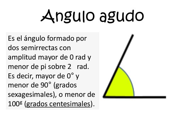 Qué es un ángulo agudo, sus medidas y ejemplos importantes