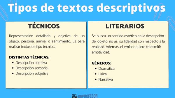 QUÉ ES UN TEXTO DESCRIPTIVO: CARACTERÍSTICAS Y TIPOS
