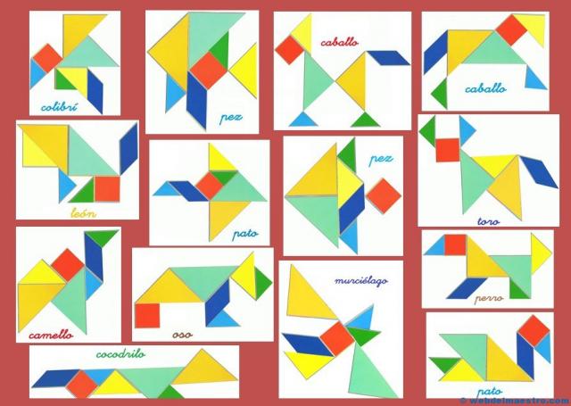 Qué figuras se pueden crear utilizando un tangram