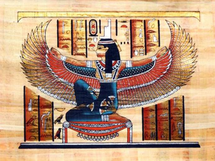 Qué representa la Diosa Egipcia con Alas en la mitología