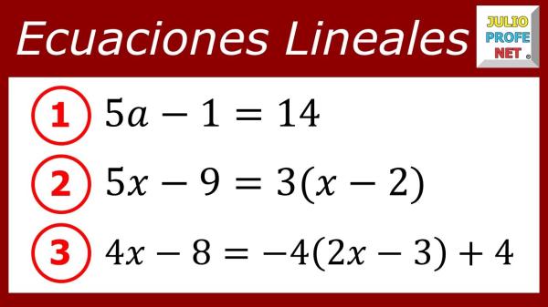 Qué son las ecuaciones lineales y cuáles son algunos ejemplos