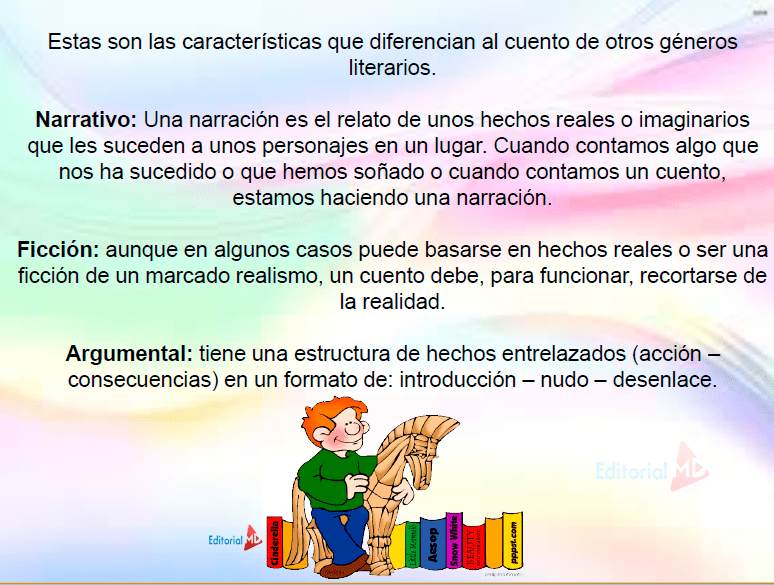 Qué son los cuentos narrativos y qué ejemplos y actividades hay