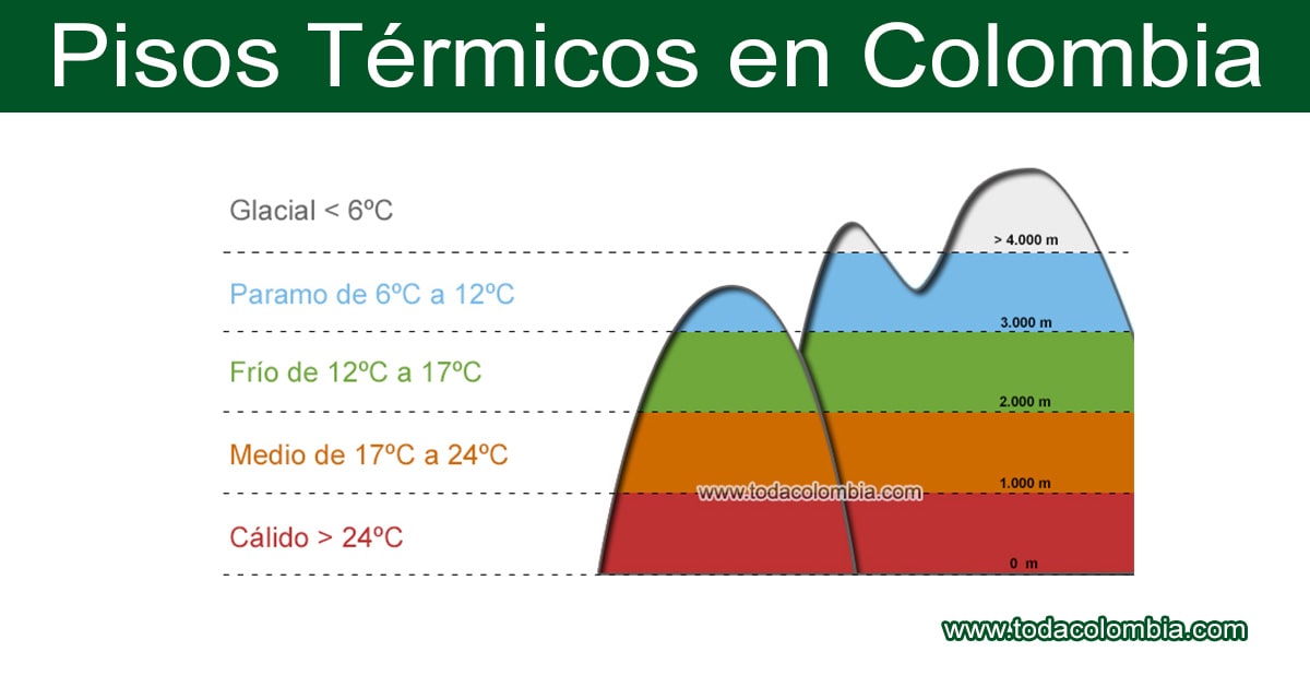 Qué son los pisos térmicos y cómo se clasifican y definen