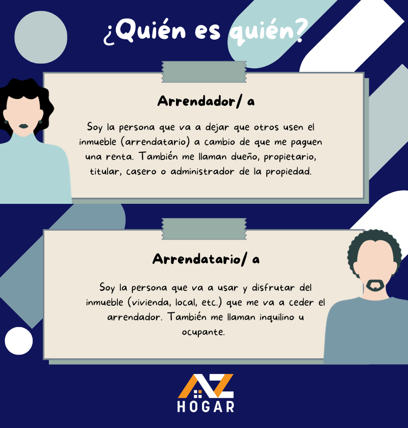 Quién es el arrendador y cuáles son sus roles y diferencias clave
