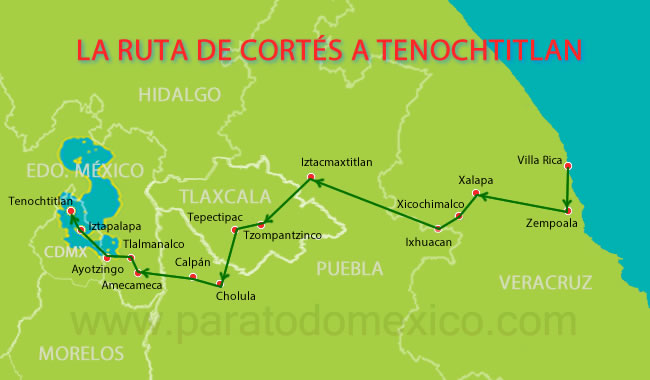 RUTA DE HERNÁN CORTÉS: La CONQUISTA de TENOCHTITLAN